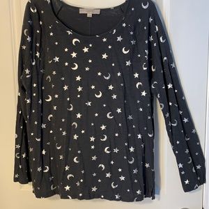 Moon & stars long sleeved tee
